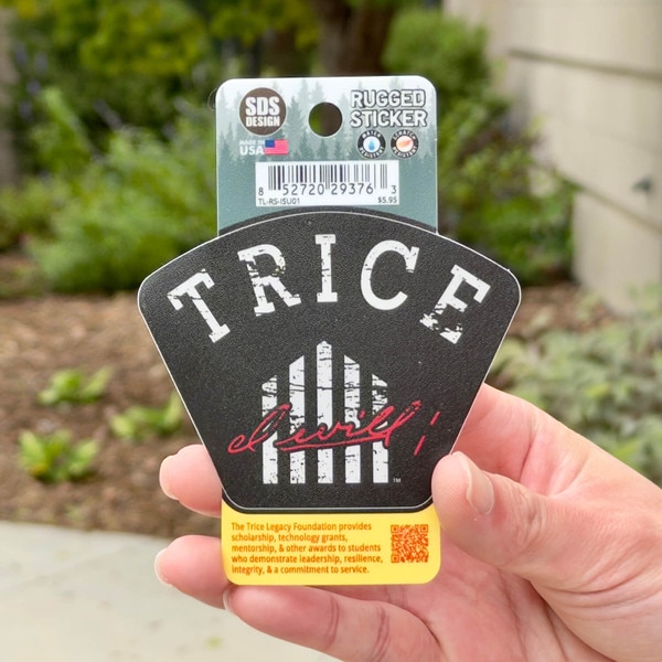 Trice Legacy Collection 5-Bar Gray & Black Rugged Sticker (2.5"x3.5")
